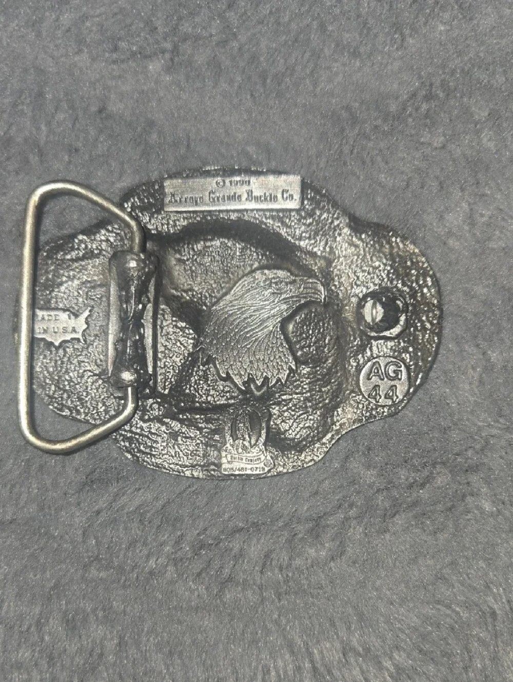 Silver Eagle Head Western Belt Buckle - Men'saccessory